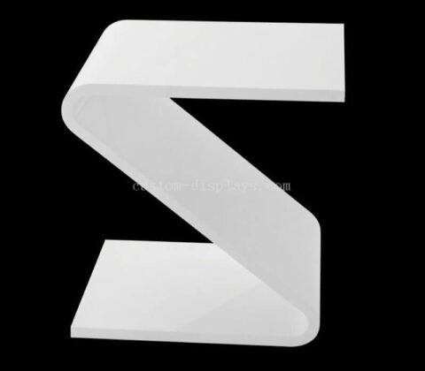 Sleek White S Curve Side Table