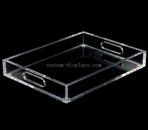 Bandeja para servir de acrílico transparente resistente