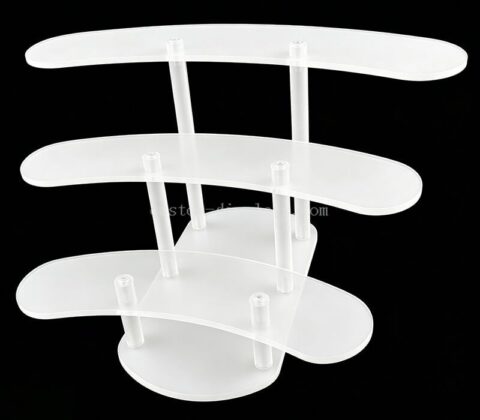 Esmerilado acrílico de 3 niveles Buffet Display Riser