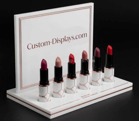 Elegant White Acrylic Lipstick Display Stand