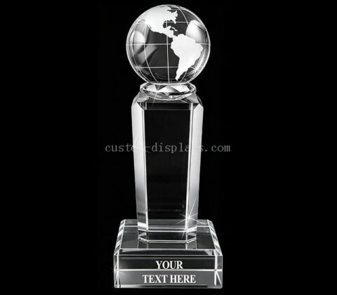 Custom Crystal Globe Trophy Award