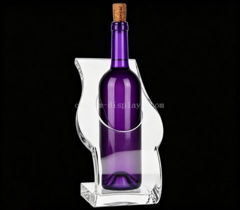 Portabotellas de vino de cristal ondulado artístico personalizado