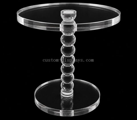 Custom Clear Acrylic Pedestal Side Table