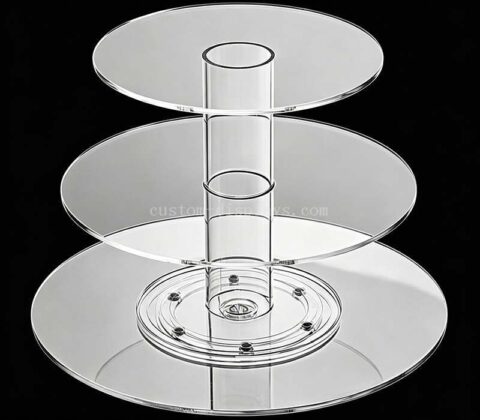 Présentoir acrylique rotatif à 3 étages pour cupcakes et desserts