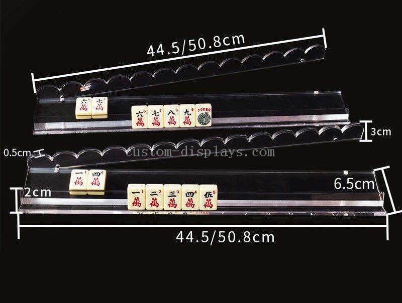 COT-299-1 Custom Clear Acrylic American Mahjong Rack Magnetic Pusher Set