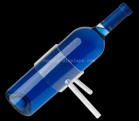 Modern Clear Acrylic Tilting Wine Bottle Display Stand