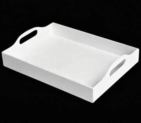 Modern White Acrylic Serving Tray