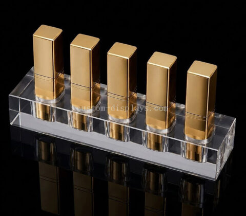 Custom Clear Acrylic Lipstick Display Block Stand