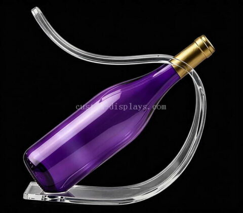 Modern Clear Acrylic Single Wine Bottle Holder